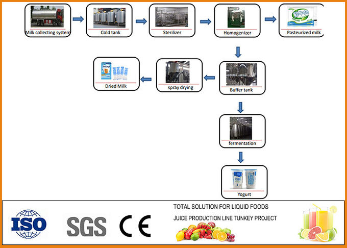 Industrielle schlüsselfertige Kapazität 3T/H der Kokosmilch-Produktlinie-SS304